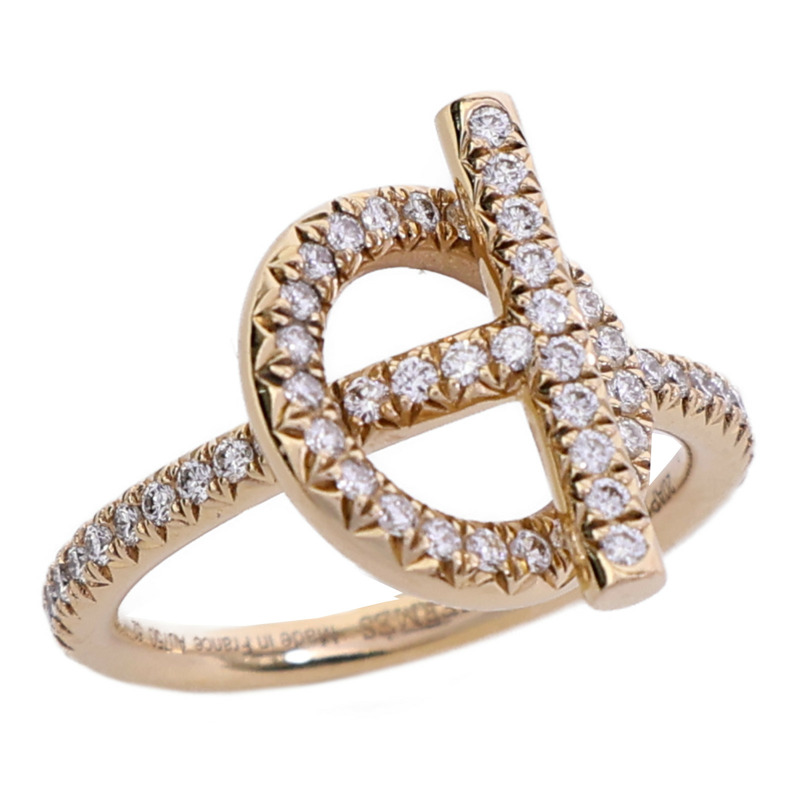 HERMES 18K玫瑰金Echappee Diamond Ring鑽石戒指-1