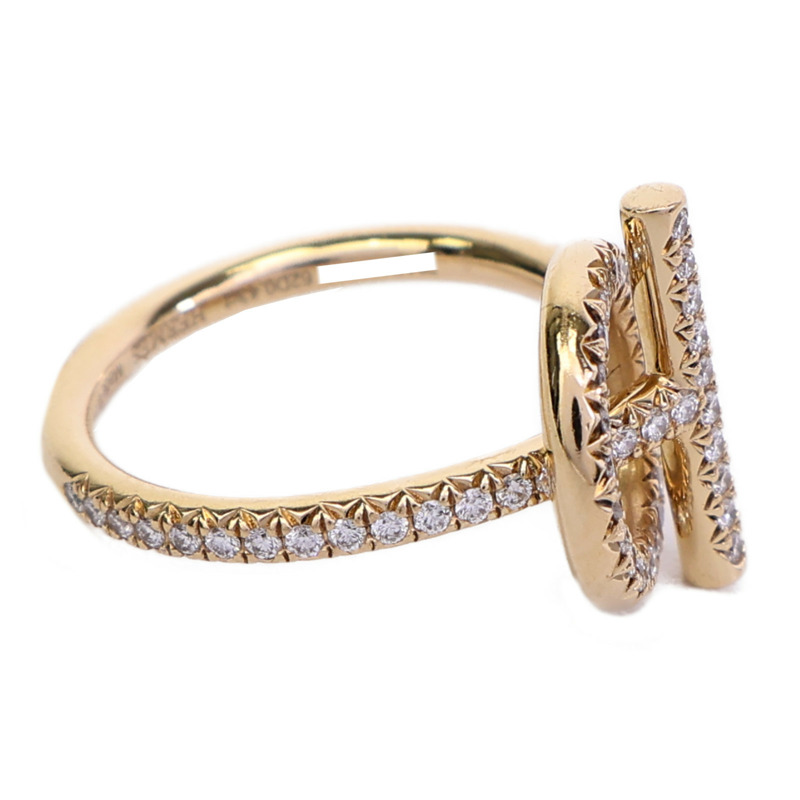 HERMES 18K玫瑰金Echappee Diamond Ring鑽石戒指-4