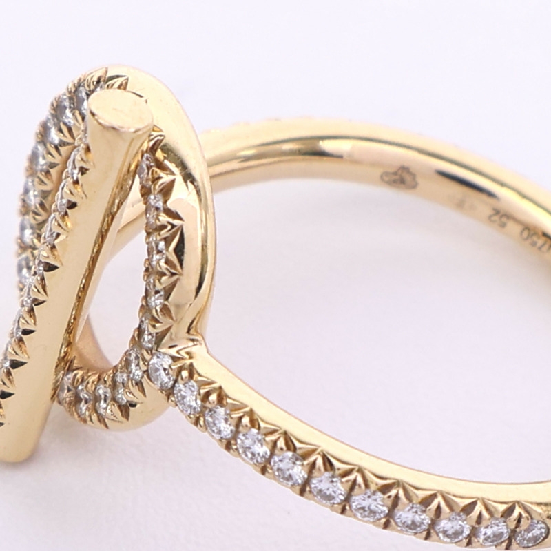 HERMES 18K玫瑰金Echappee Diamond Ring鑽石戒指-5