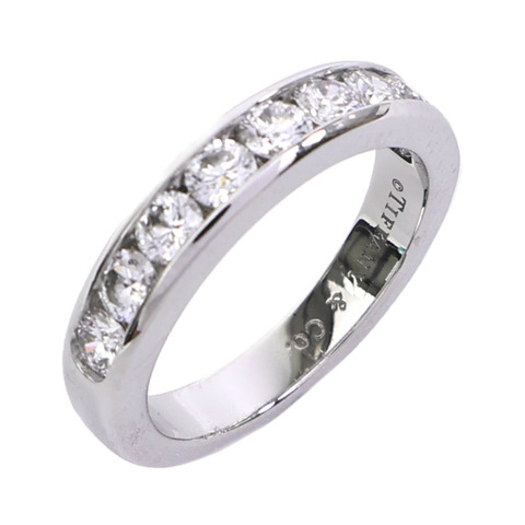 TIFFANY＆CO PT950白金Setting Wedding Band Diamond Half鑽石戒指