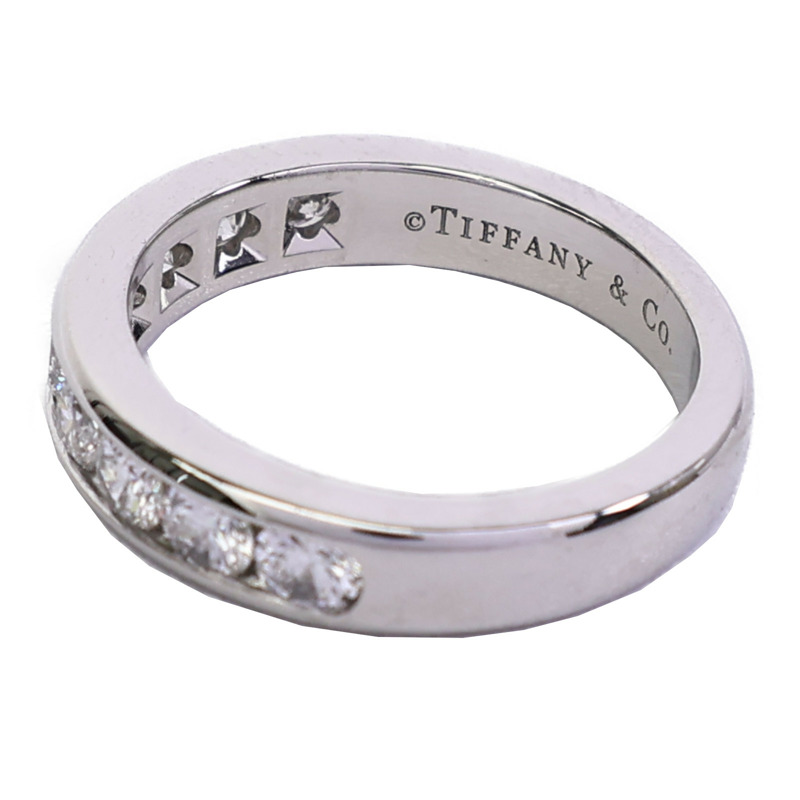 TIFFANY&CO PT950白金Setting Wedding Band Diamond Half鑽石戒指-2
