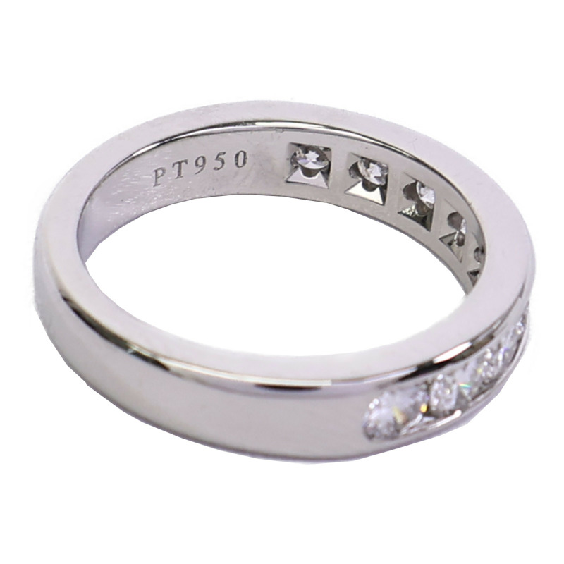 TIFFANY&CO PT950白金Setting Wedding Band Diamond Half鑽石戒指-3