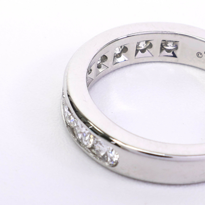 TIFFANY&CO PT950白金Setting Wedding Band Diamond Half鑽石戒指-4
