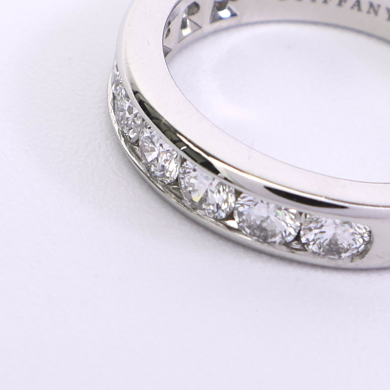 TIFFANY&CO PT950白金Setting Wedding Band Diamond Half鑽石戒指-5
