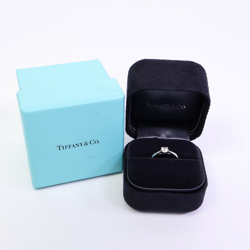 TIFFANY&CO PT950白金Diamond Ring鑽石戒指-7