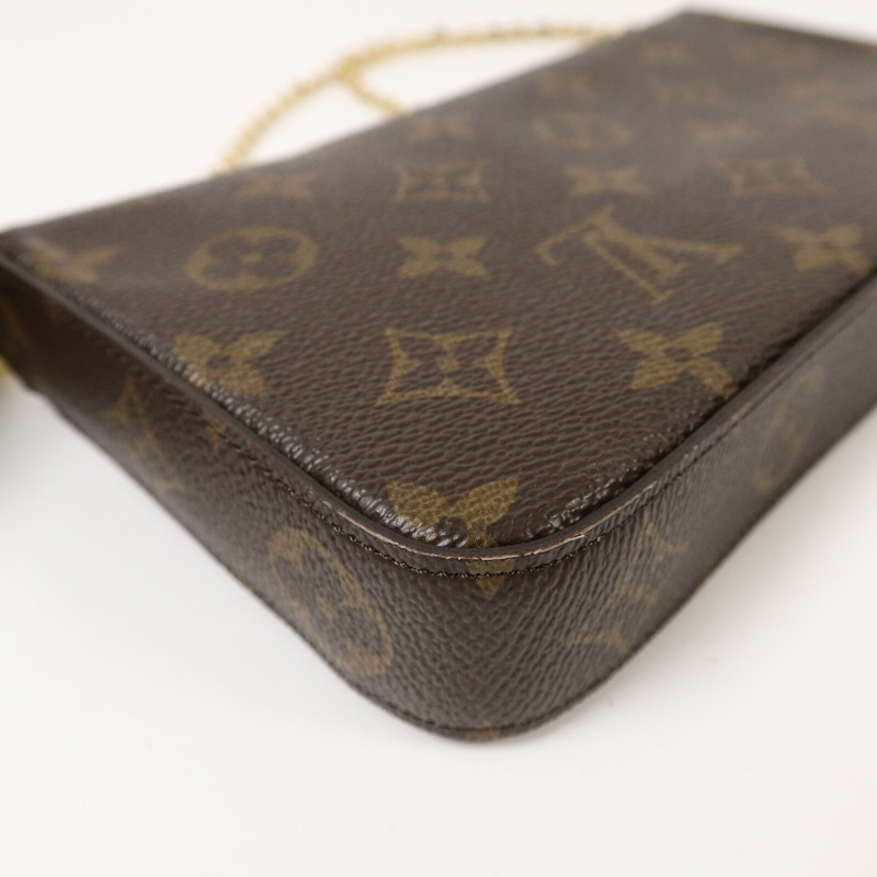 LOUIS VUITTON Monogram Pochette Felicie鏈帶肩背袋-14