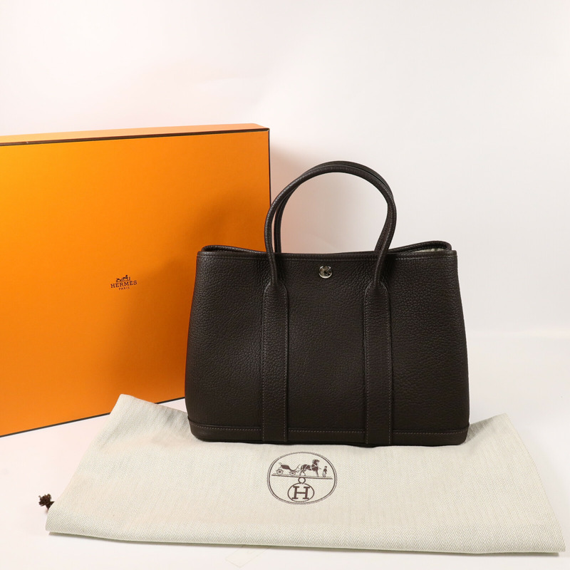 HERMES Negonda皮革Garden Party TPM手挽袋Ebene-14