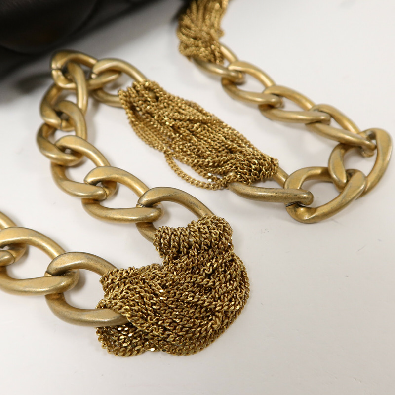 CHANEL 羊皮皮革Chain Shoulder Bag鏈帶肩背袋-9