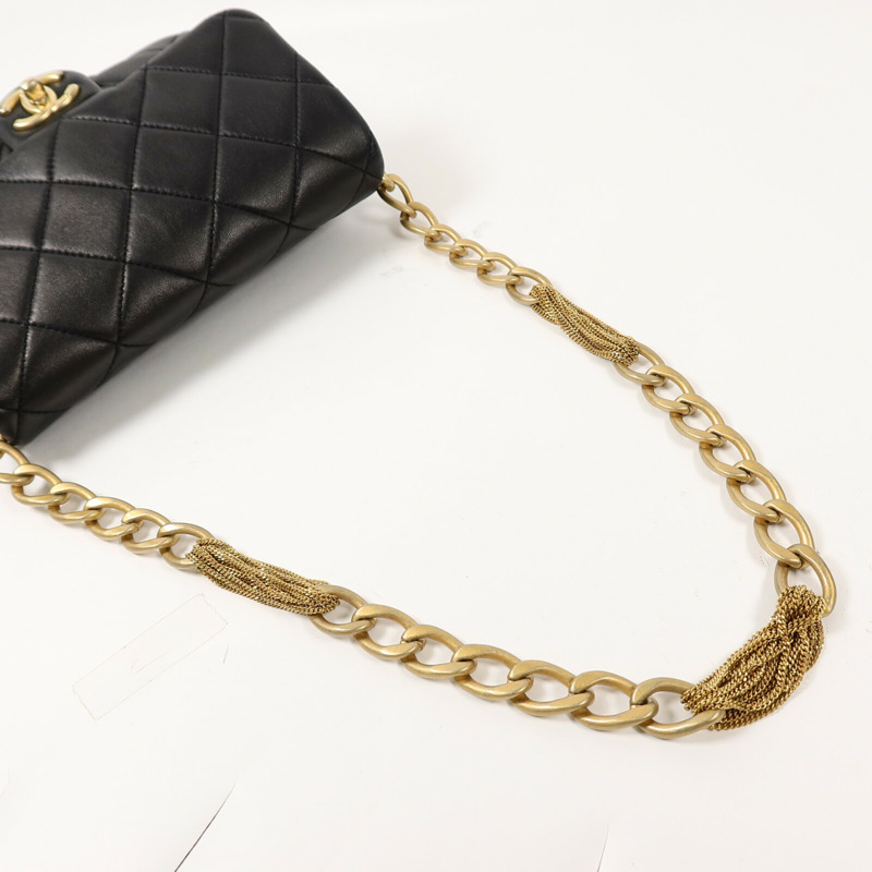CHANEL 羊皮皮革Chain Shoulder Bag鏈帶肩背袋-10