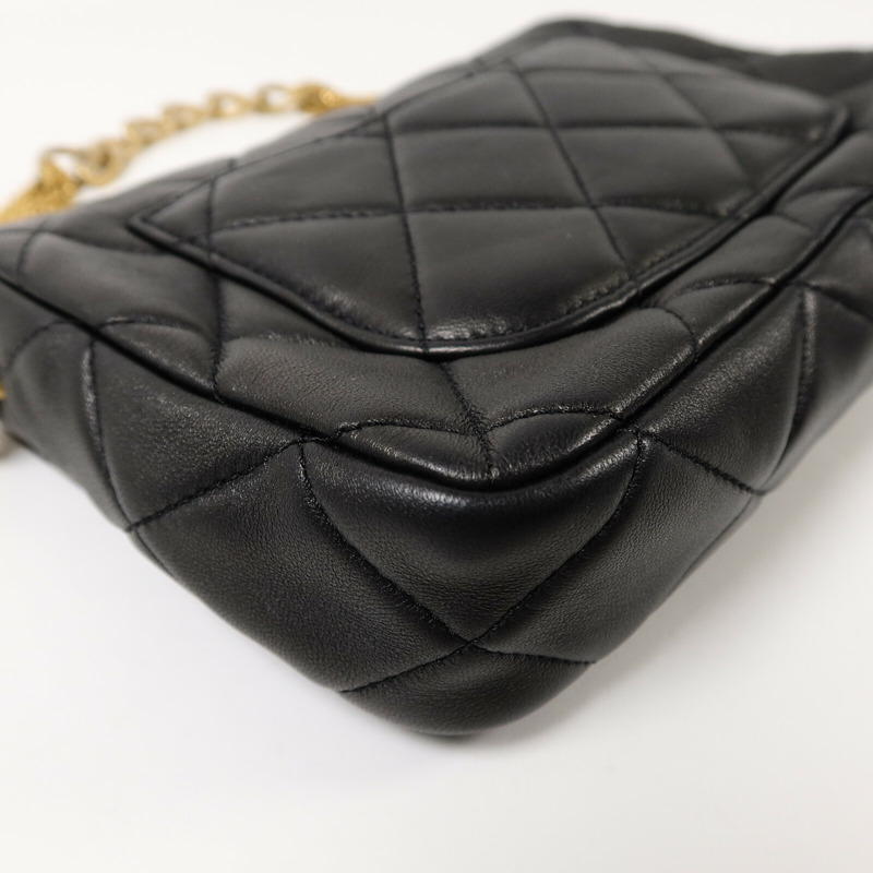 CHANEL 羊皮皮革Chain Shoulder Bag鏈帶肩背袋-11