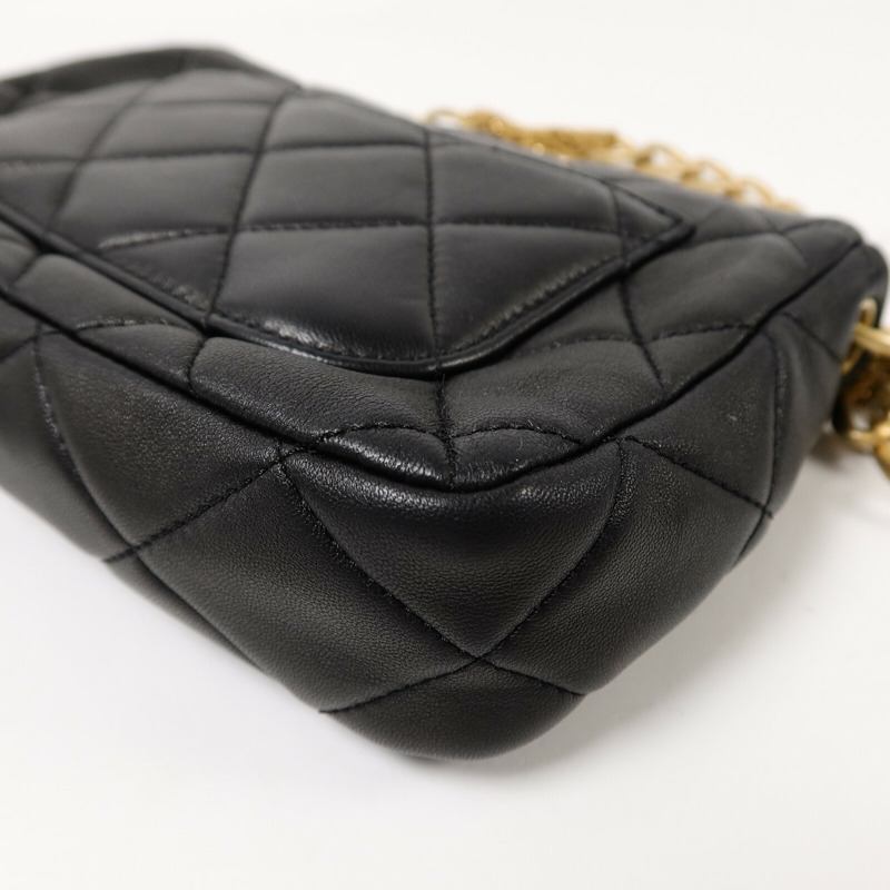 CHANEL 羊皮皮革Chain Shoulder Bag鏈帶肩背袋-14