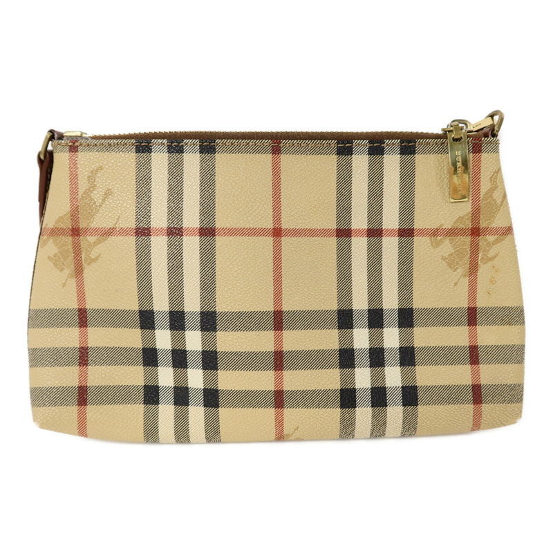 BURBERRY 塗層帆布Pouch手拿包-1