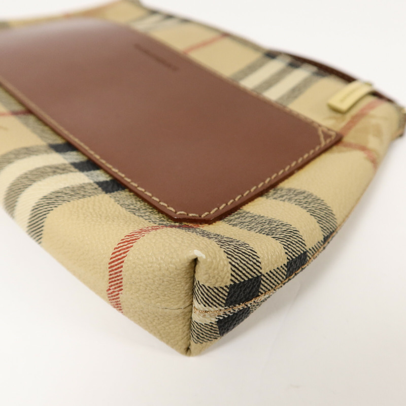 BURBERRY 塗層帆布Pouch手拿包-9
