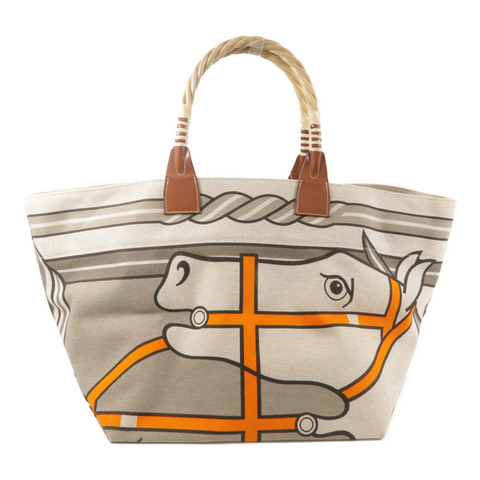 HERMES 帆布Steeple 28肩背袋