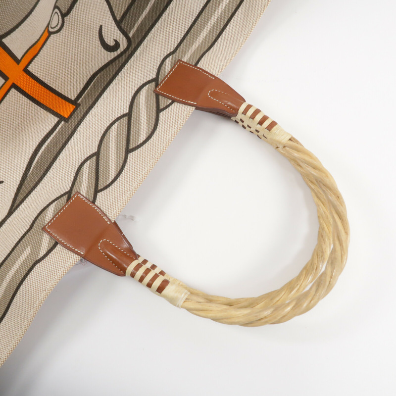 HERMES 帆布Steeple 28肩背袋-7