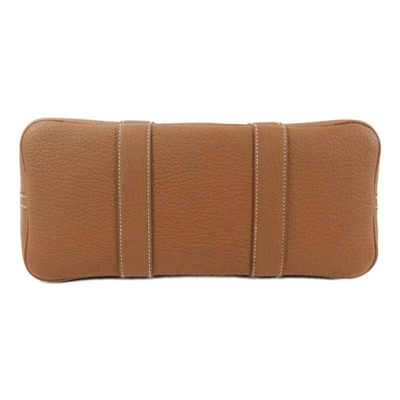 HERMES Negonda皮革/帆布Garden Party TPM手挽袋Gold/Orange Poppy-3