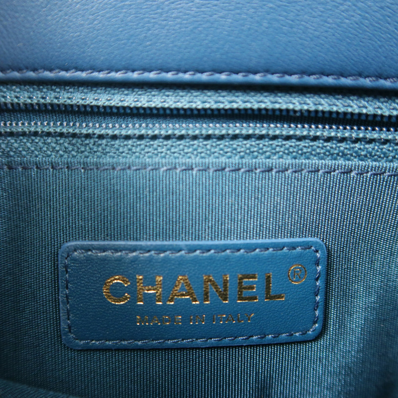 CHANEL 羊毛/羊皮皮革Coco Handle Small鏈帶手挽肩背兩用袋-5