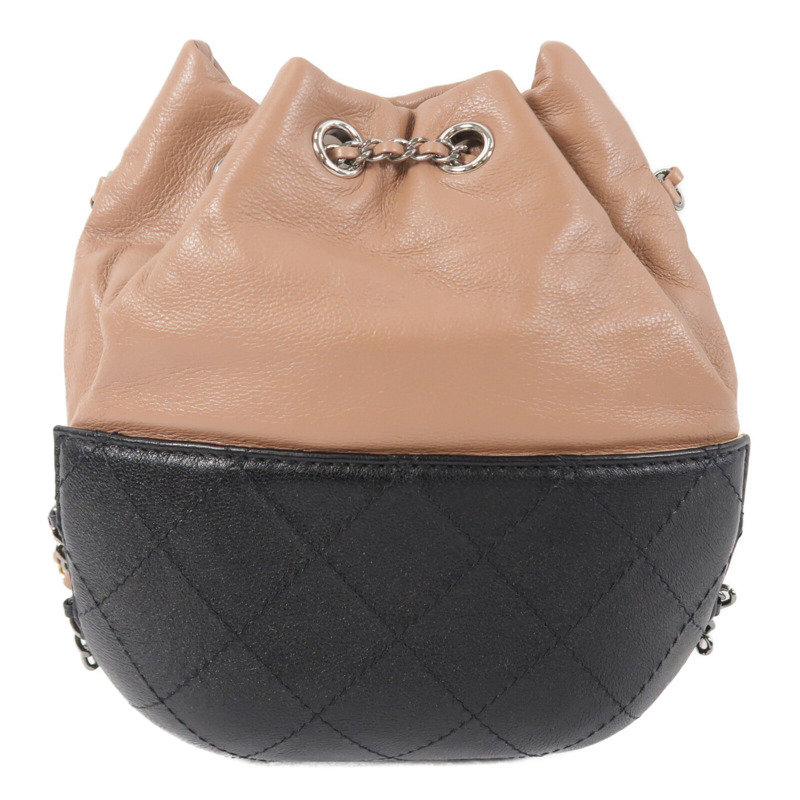 CHANEL 牛皮皮革Small Gabrielle Bcuket Bag鏈帶肩背袋-1