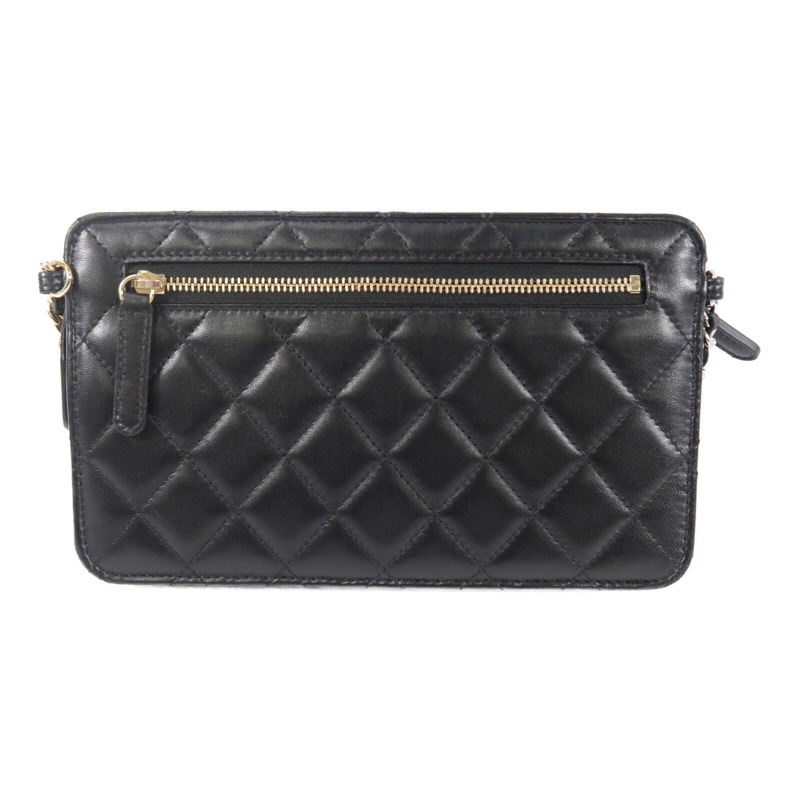 CHANEL 牛皮皮革Chain Shoulder鏈帶肩背袋-1
