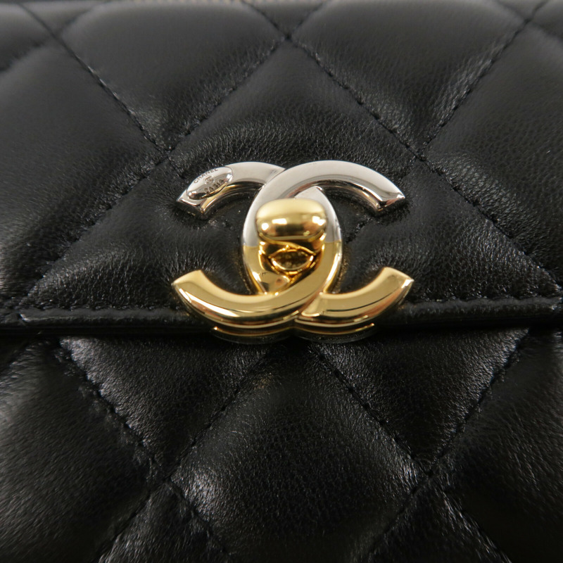 CHANEL 牛皮皮革Chain Shoulder鏈帶肩背袋-6