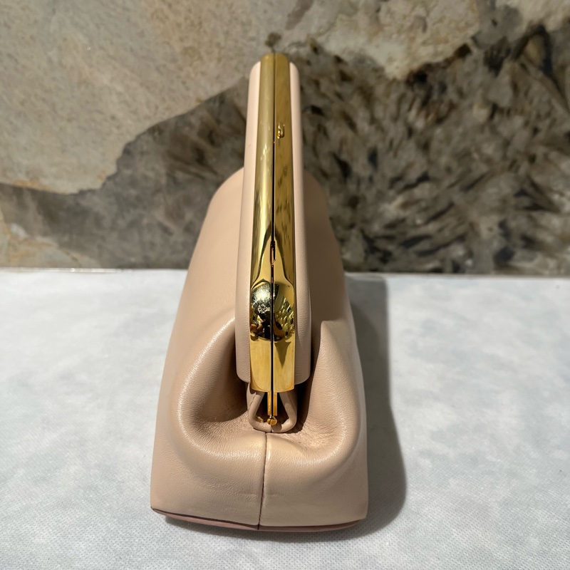 Fendi粉膚色羊皮Fendi First 手拿斜背兩用包-1