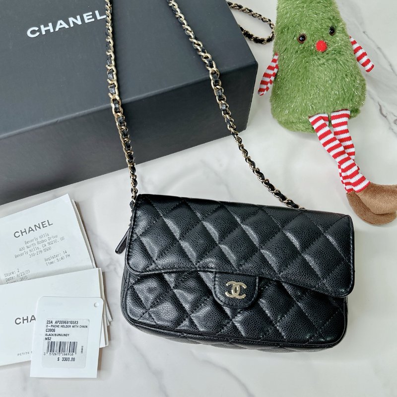 CHANEL 鏈帶雙層手機包-0