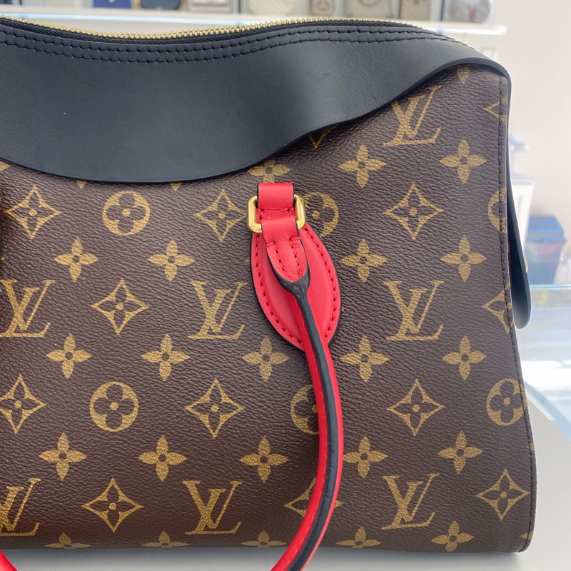 LV/路易威登 Tuileries老花拼皮單肩手提包 18年編碼 有芯片-3