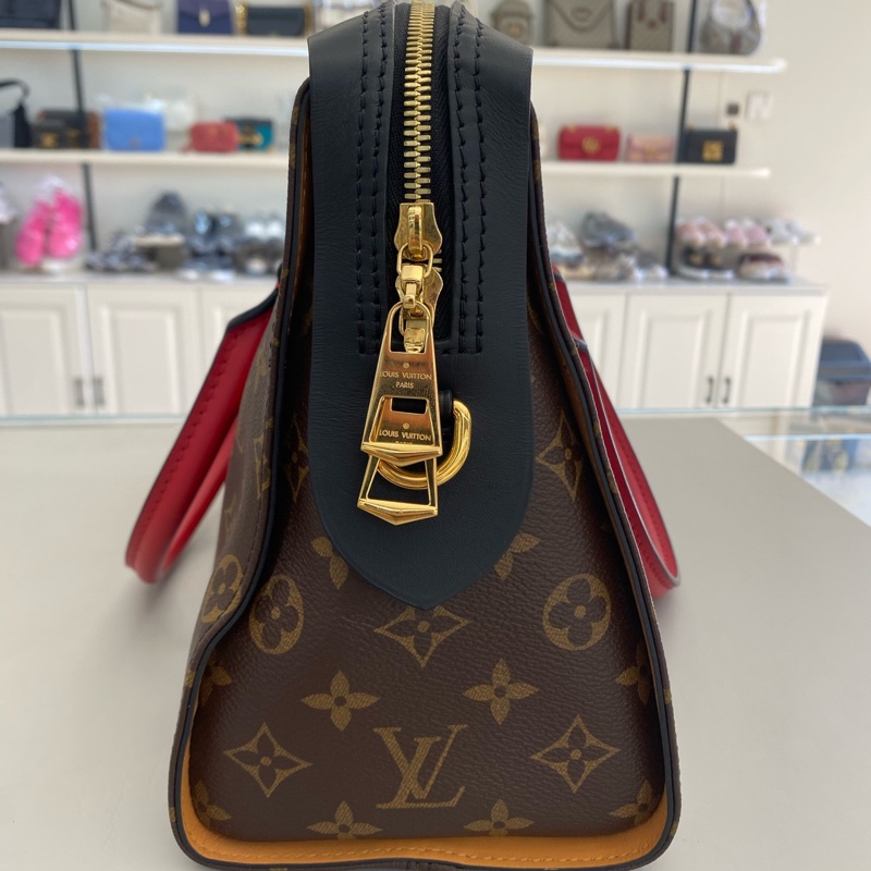 LV/路易威登 Tuileries老花拼皮單肩手提包 18年編碼 有芯片-4