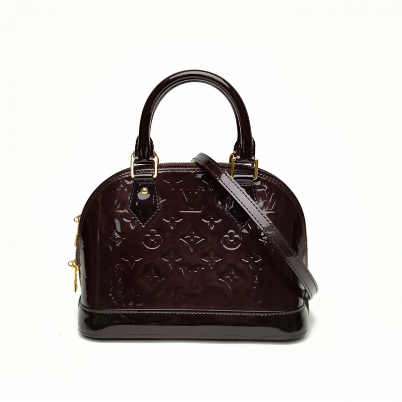 LOUIS VUITTON ALMA貝殼包BB車厘子紅漆皮肩背包2013-0