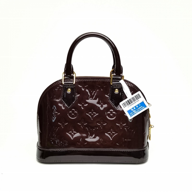 LOUIS VUITTON ALMA貝殼包BB車厘子紅漆皮肩背包2013-2