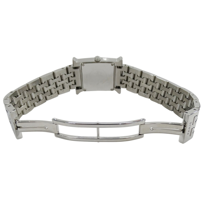 愛馬仕 (Hermes) 女士腕錶品牌 H-Watch 12P 鑲鑽石英錶 QZ HH1.210 不鏽鋼 SS 銀色-3