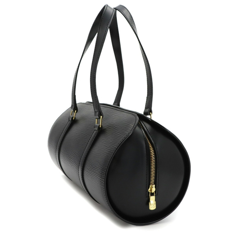 Louis Vuitton Epi Soufflot 手提包,皮革,黑色 (M52222),金色五金配件。-1