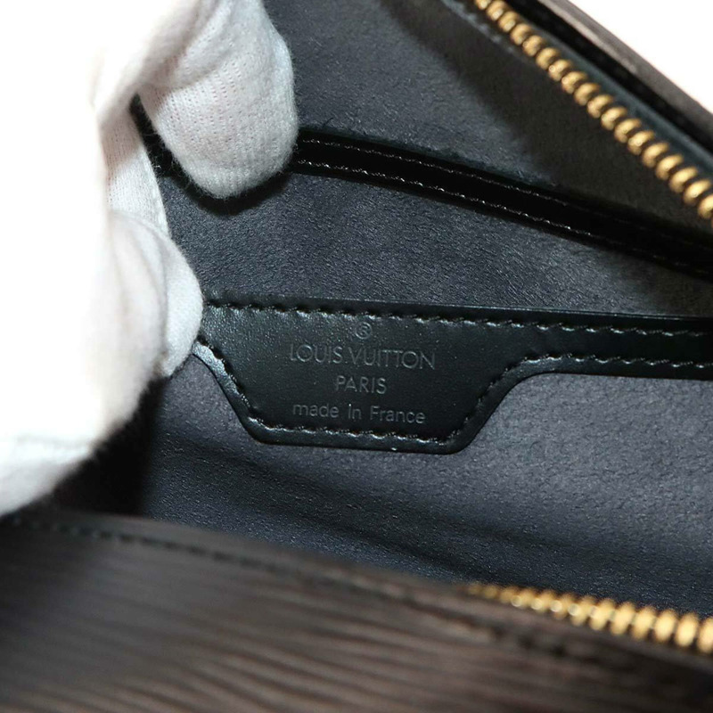 Louis Vuitton Epi Soufflot 手提包,皮革,黑色 (M52222),金色五金配件。-3