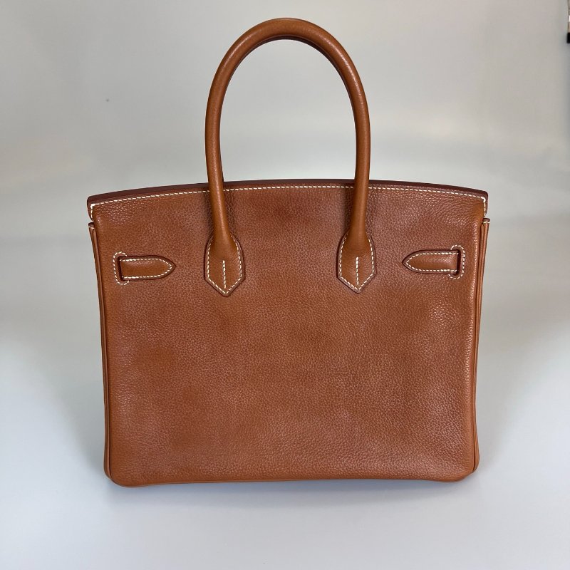 HERMES A刻 馬鞍皮 金棕金BIRKIN 30 包-1