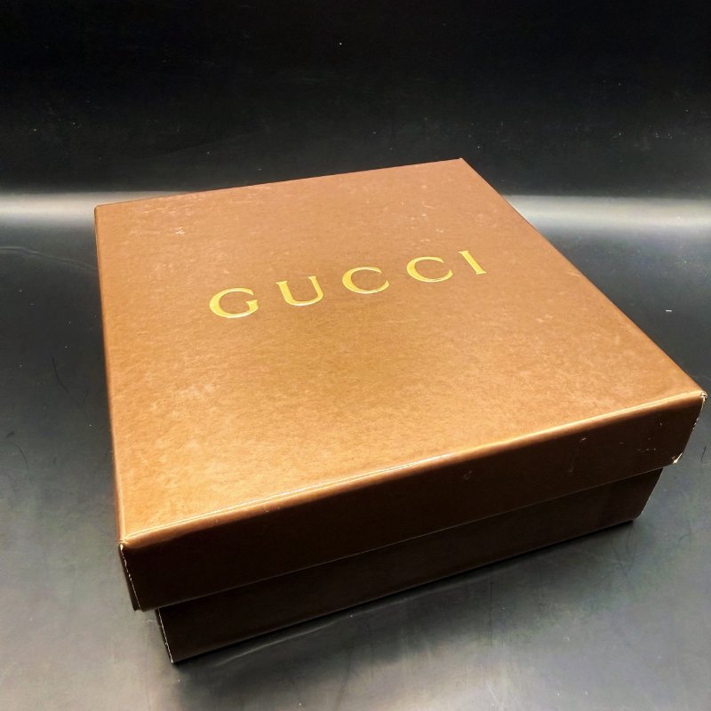 Gucci古馳✨深咖啡棕紅✨經典雙G壓紋牛皮短夾皮夾零錢包卡包卡夾-25