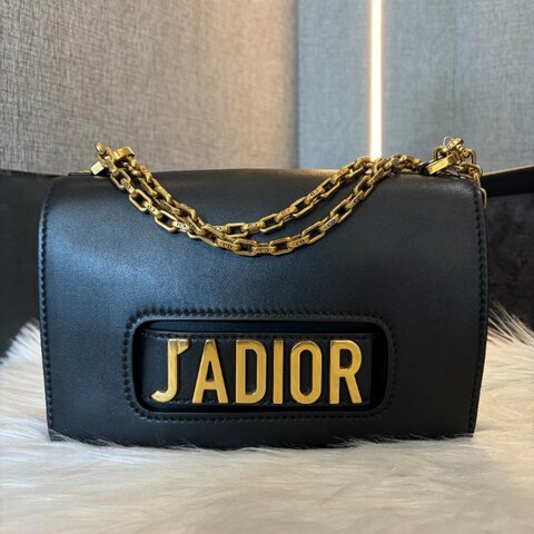 DIOR 字母LOGO鍊條包 黑色