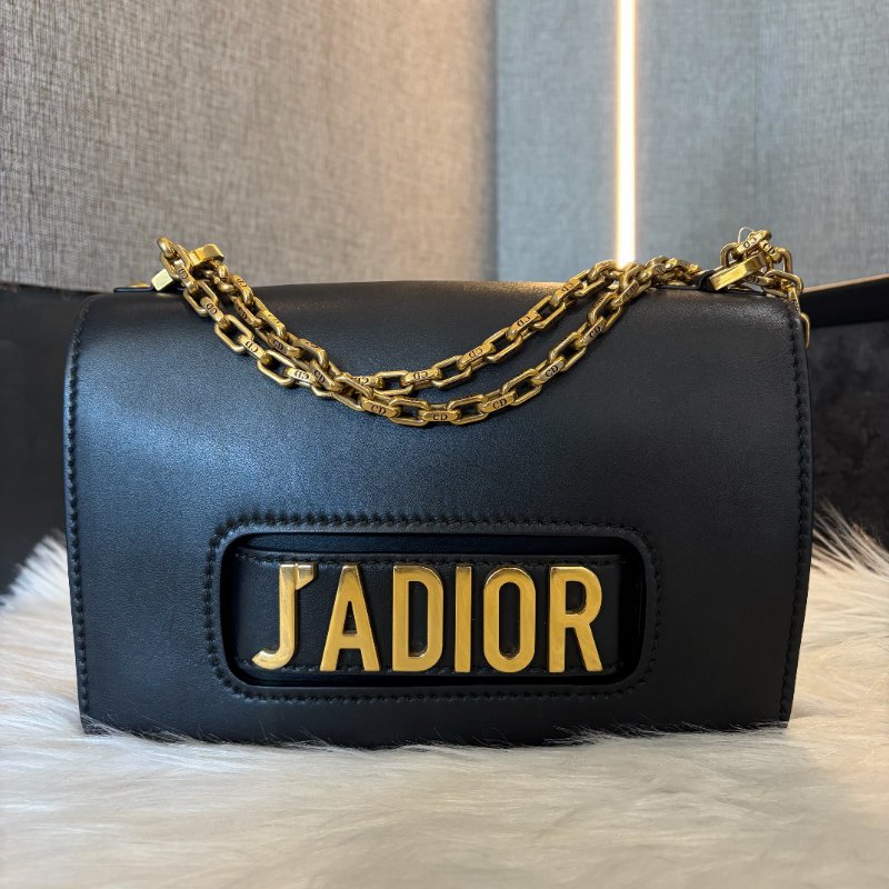 DIOR 字母LOGO鍊條包 黑色-0