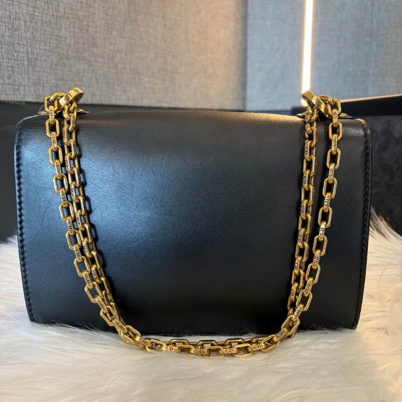 DIOR 字母LOGO鍊條包 黑色-1