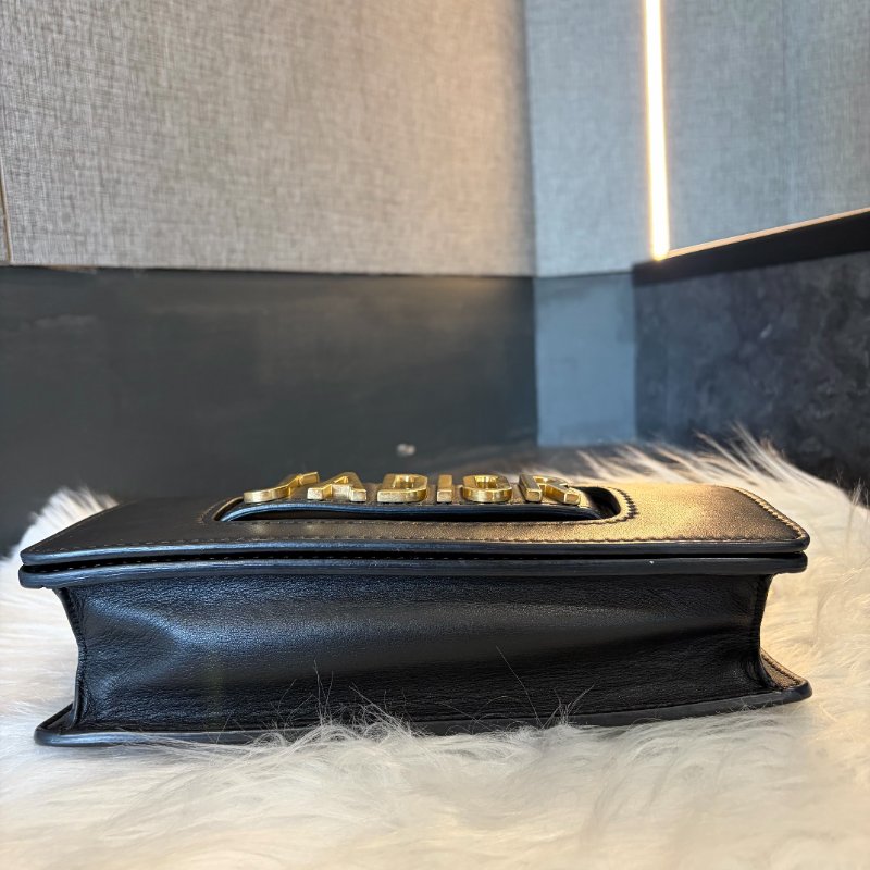 DIOR 字母LOGO鍊條包 黑色-3