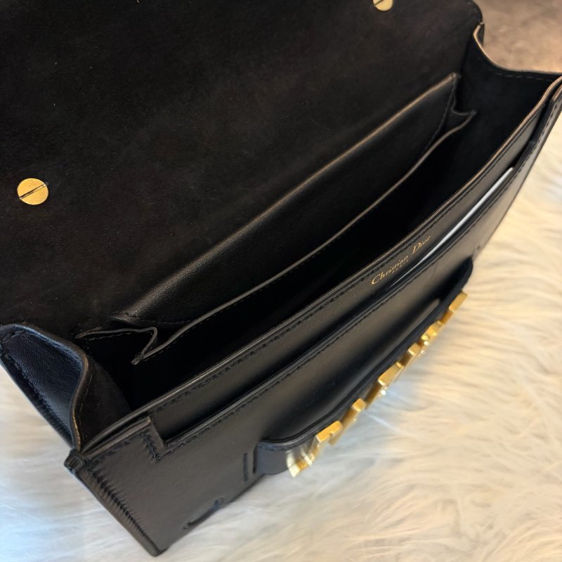 DIOR 字母LOGO鍊條包 黑色-4