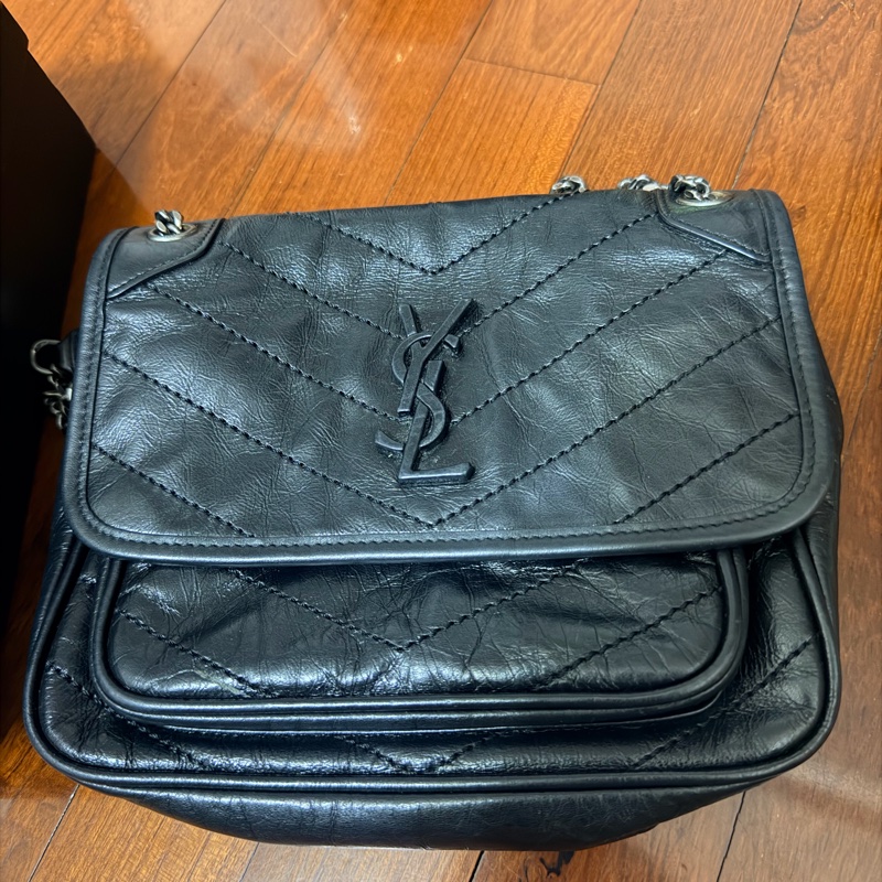 YSL NIKI BABY 黑色鏈條包 香港專櫃購入-0