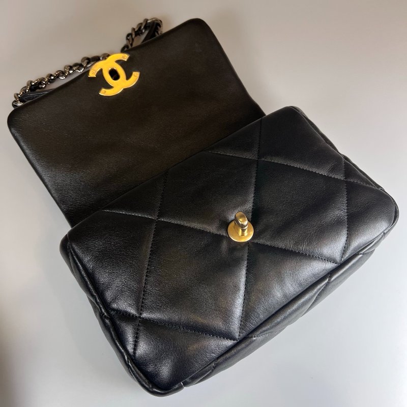 CHANEL 19包小號 黑 AS1160/晶片款-6