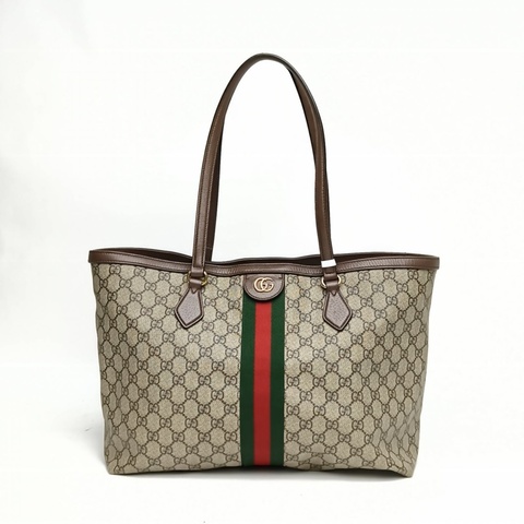 GUCCI OphidiaTote中號38老花PVC金扣肩背包