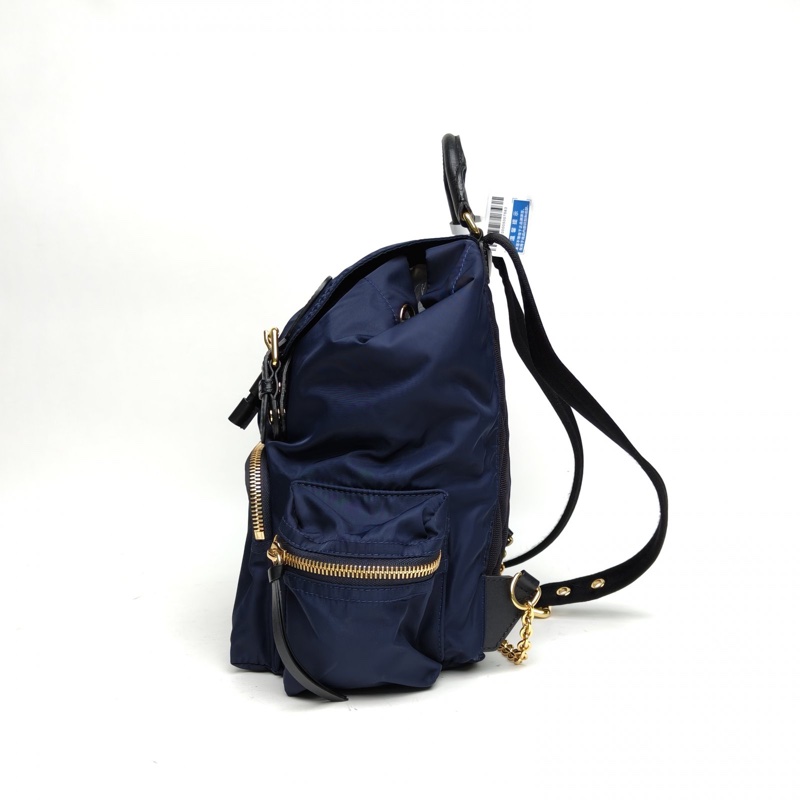 Burberry TheRucksack軍旅雙肩包中號藍色尼龍-1