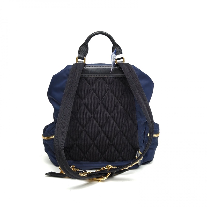 Burberry TheRucksack軍旅雙肩包中號藍色尼龍-2