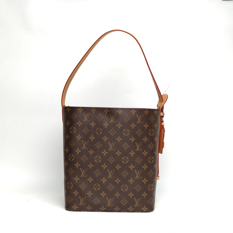 LOUIS VUITTON ALLIN大號手袋老花PVC金扣老花晶片肩背包-2