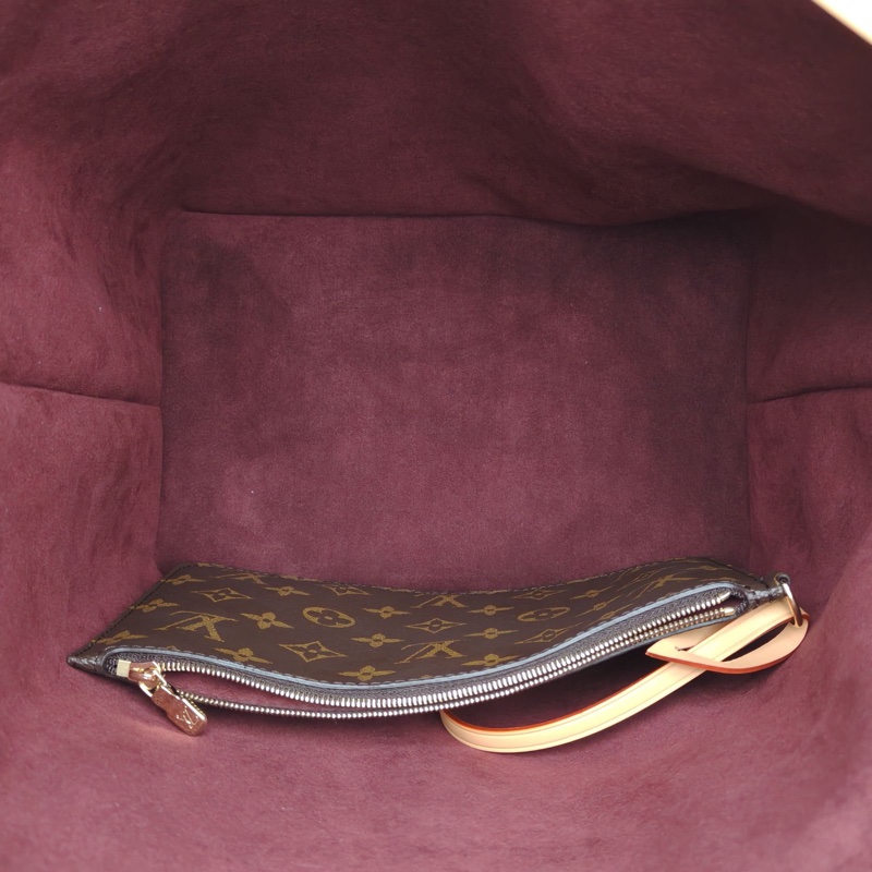 LOUIS VUITTON ALLIN大號手袋老花PVC金扣老花晶片肩背包-5