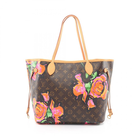 路易威登 Neverfull MM 單肩托特包 M48613 Monogram Rose 帆布二手 LV