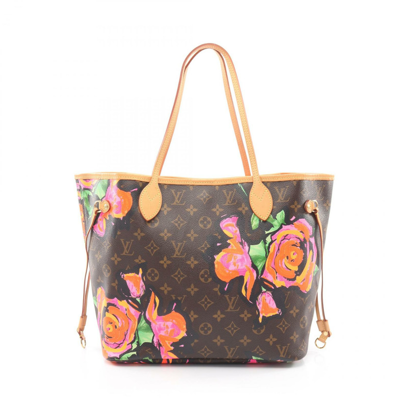 路易威登 Neverfull MM 單肩托特包 M48613 Monogram Rose 帆布二手 LV-0