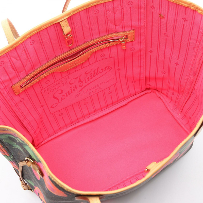 路易威登 Neverfull MM 單肩托特包 M48613 Monogram Rose 帆布二手 LV-2